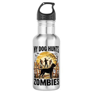 Garrafa Camiseta Vintage de Caça a Zumbi Halloween_1