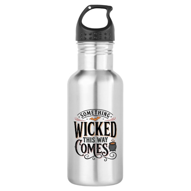 Garrafa Camiseta Vintage Something Wicked de Halloween Des (Frente)