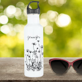 Garrafa Campo simples de monograma de flores