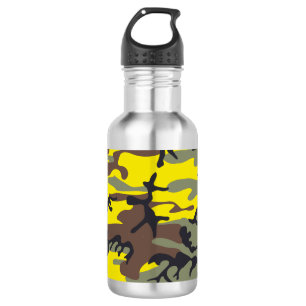Garrafa Camuflagem Amarela e Marrom, Militar, Exército
