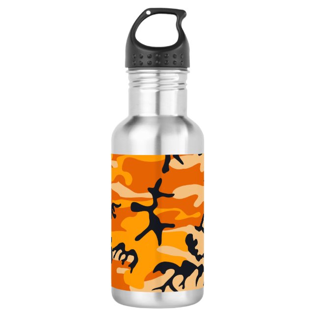 Garrafa Camuflagem Laranja, Militar, Exército (Frente)