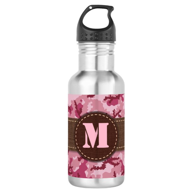 Garrafa Camuflagem Rosa (Frente)