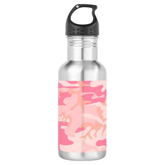 Garrafa Camuflagem Rosa, Militar, Exército (Frente)