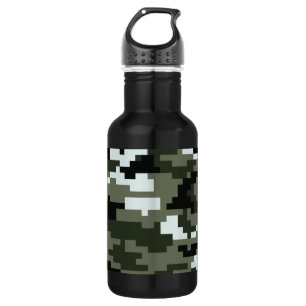 Garrafa Camuflagem urbana digital de 8 bits/Camo
