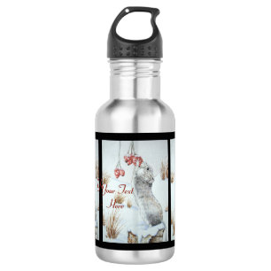 Garrafa Camundongo e bagas vermelhas, a neve, a fauna selv