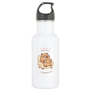 Garrafa Caneca Barbara Capybara Lendo Livro Fofo e Aconche