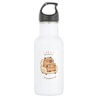 Garrafa Caneca Barbara Capybara Lendo Livro Fofo e Aconche