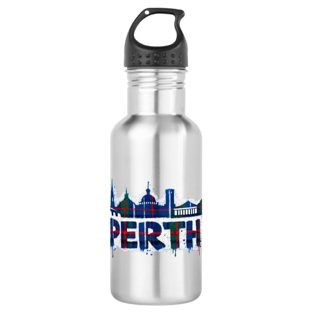 Garrafa Caneca Xadrez Perth Escócia Escocesa  (Frente)