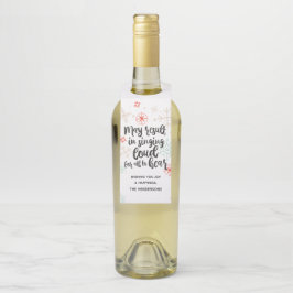 Garrafa Cantando alto para todos ouvir a etiqueta de frasc