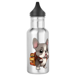 Garrafa Cão-de-ouro francês bonito de volta ao arco-íris d