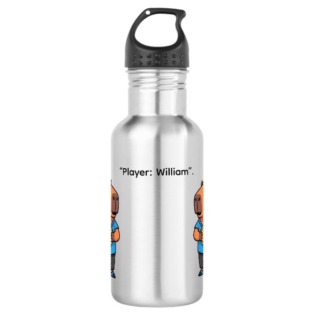 Garrafa Capibara Arcade Gamer Water Bottle (Frente)