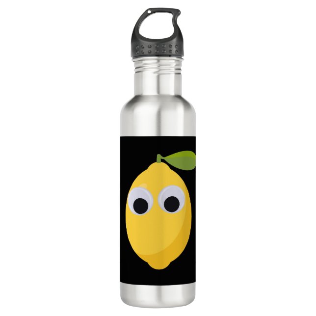 Garrafa Caractere Lemon, fruta doce com olhos malvados (Frente)
