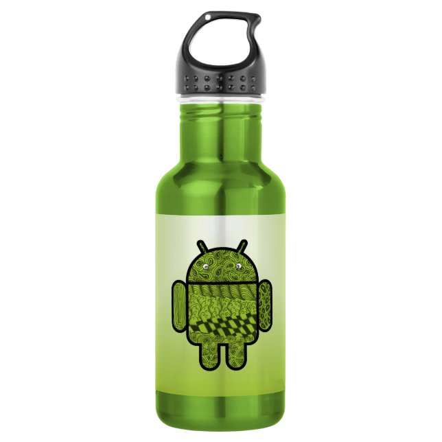 Garrafa Caractere Paisley para o robô Android™ (Frente)