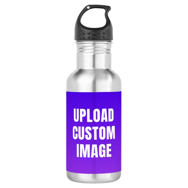Garrafa Carregar imagem personalizada - Adicione a sua par (Frente)