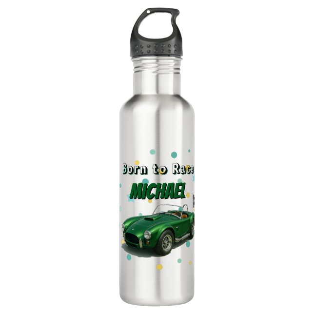 Garrafa Carro Festa de aniversário Verde de 10 anos (Frente)