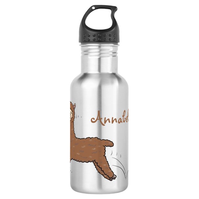 Garrafa Cartoon castanho-branco e bonito (Frente)