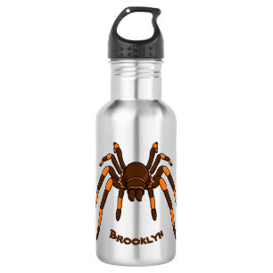 Garrafa Cartoon de aranha-do-marrom e-laranja-acastanhado
