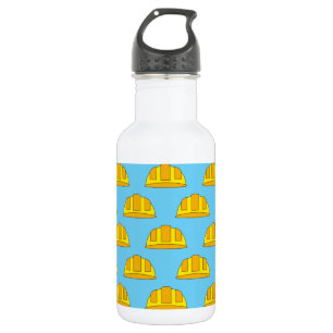 Garrafa Cartoon de chapéu de Duro amarelo