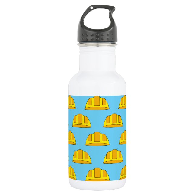 Garrafa Cartoon de chapéu de Duro amarelo (Frente)