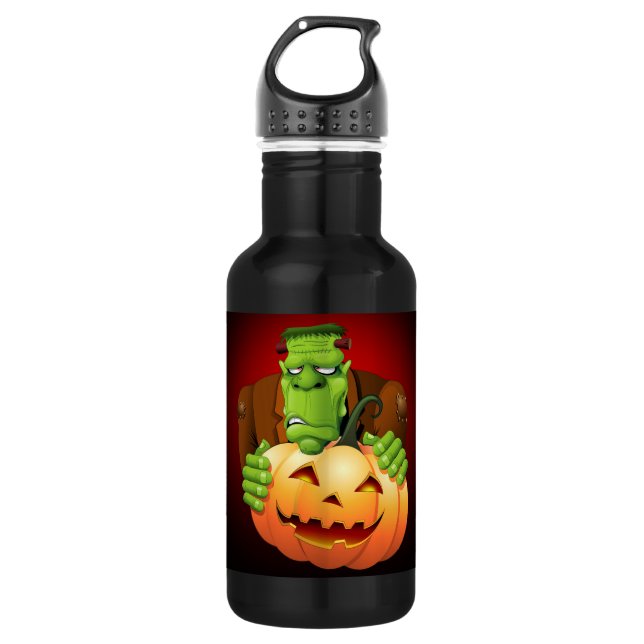 Garrafa Cartoon Frankenstein Monster com Pumpkin (Frente)