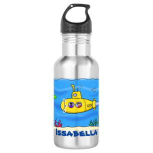 Garrafa Cartoon submarino feliz