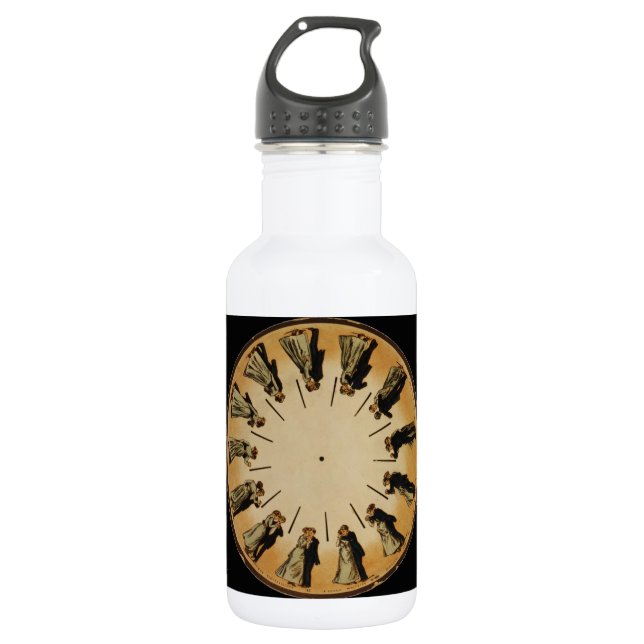 Garrafa Casal Phenakistoscope Waltzing de Eadweard (Frente)