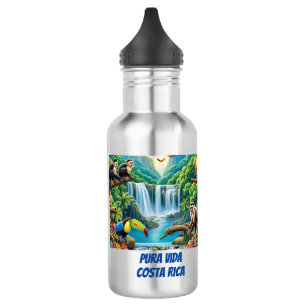 Garrafa Cascata tropical da floresta tropical úmida