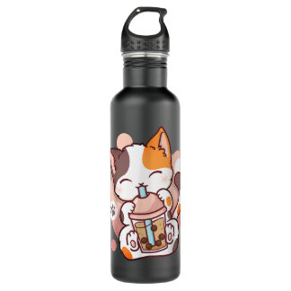 Garrafa Cat Boba Tea Bubble Tea Anime Kawaii Neko