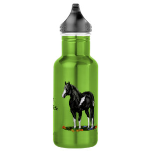 Garrafa Cavalo Negro e Branco Sobreposto