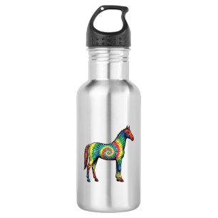 Garrafa Cavalo Tie Dye Ilustração Antiga Arte Vetorial