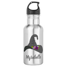 Chapéu da Bruxa Negra com Flores Personalizadas