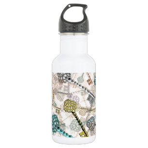 Garrafa Chaves de vintage do chique impressão, sutil, somb