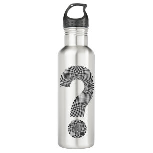 Garrafa Checkerboard Question Mark Black and White