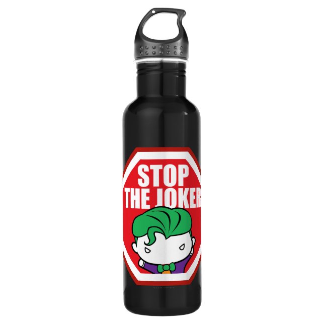 Garrafa Chibi - Sinal "Stop The Joker" (Frente)