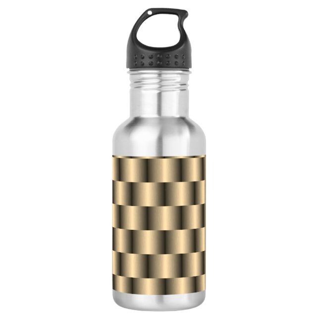 Garrafa Chic Elegante Dourado com cesto de Abstrato Metáli (Frente)