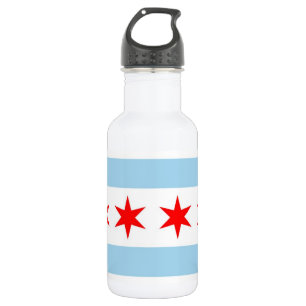 Garrafa Chicago Flag, Illinois State Liberty Bottle