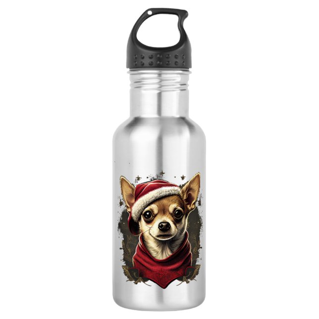 Garrafa Chihuahua Felry Natal X-Mas Tree Cute (Frente)