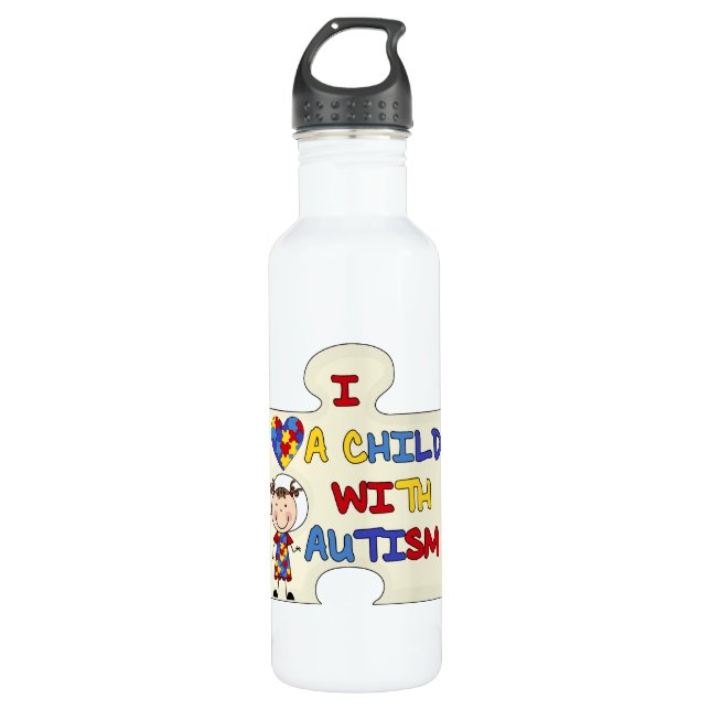 Garrafa Child WIth Autism Brunette Girl 2 (Frente)
