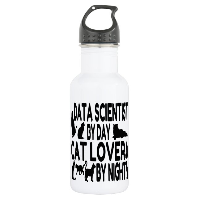 Garrafa Cientista de Dados do Cat Lover (Frente)