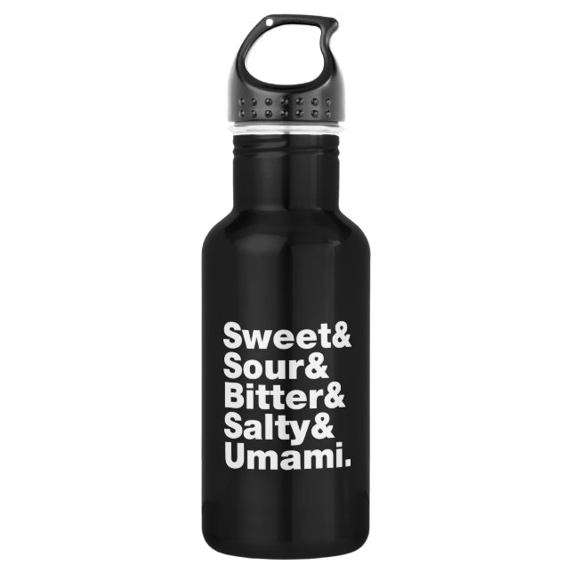 Garrafa Cinco gostos básicos (Frente)