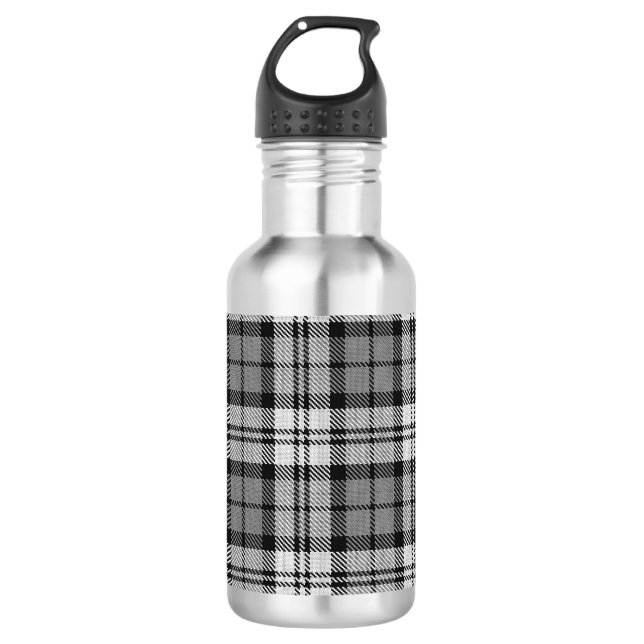 Garrafa Cinza Blackwatch Tartan Xadrez (Frente)