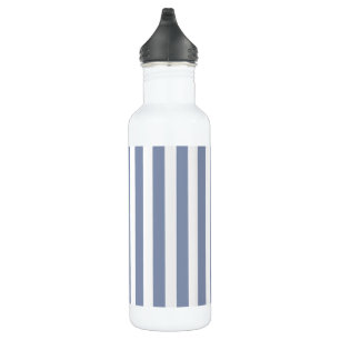 Garrafa Cinzas azuis e faixas brancas de doces