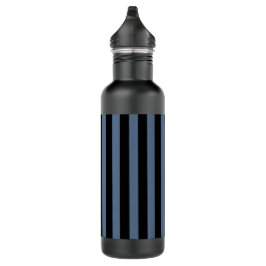Garrafa Cinzas azuis e listras pretas