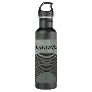 Garrafa Círculos de desenho e linhas a preto, amarelo, ver