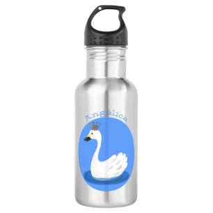 Garrafa Cisne branco bonito com desenho animado