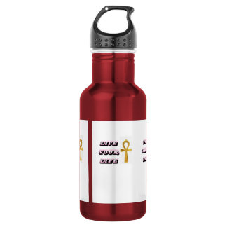Garrafa Citação da Vida do Ankh Egípcio - Chave Dourada da