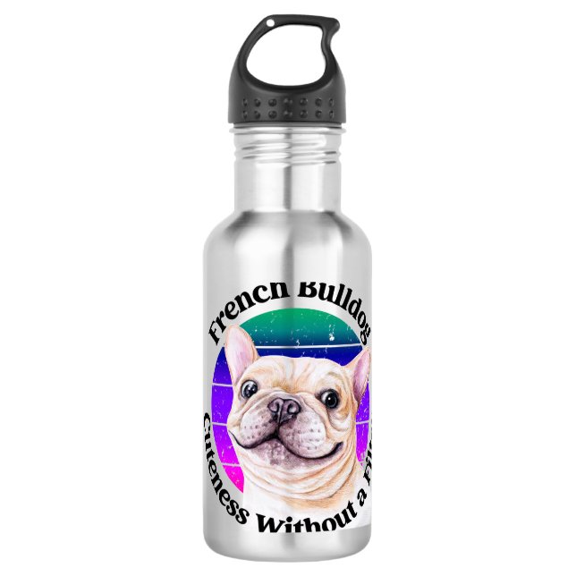 Garrafa citação engraçada do Buldogue francês (Frente)