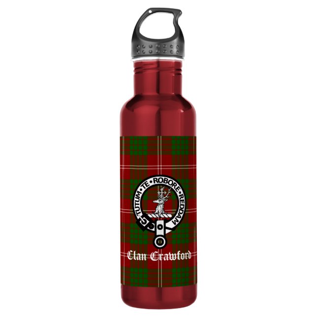 Garrafa Clan Crawford Crest Tartan (Frente)