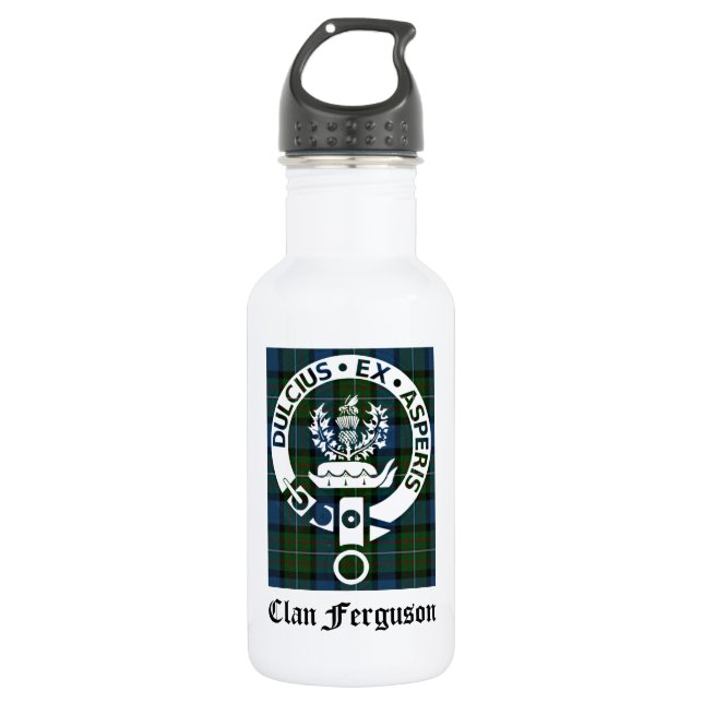 Garrafa Clan Ferguson Crest Tartan (Frente)