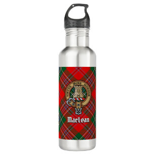 Garrafa Clan MacLean Crest sobre Tartan